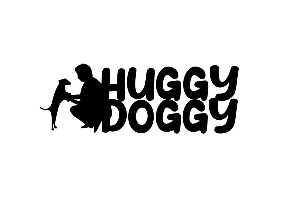 Logo marki HUGGY DOGGY polskiego producenta akcesoriów dla psów od szelek po legowiska.